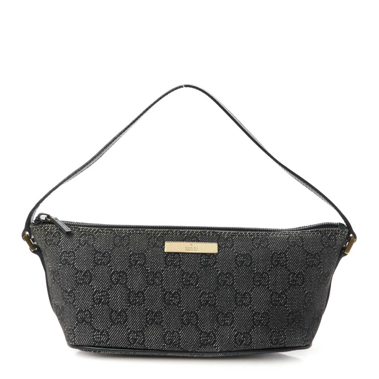 Gucci Denim Boat Pochette Black