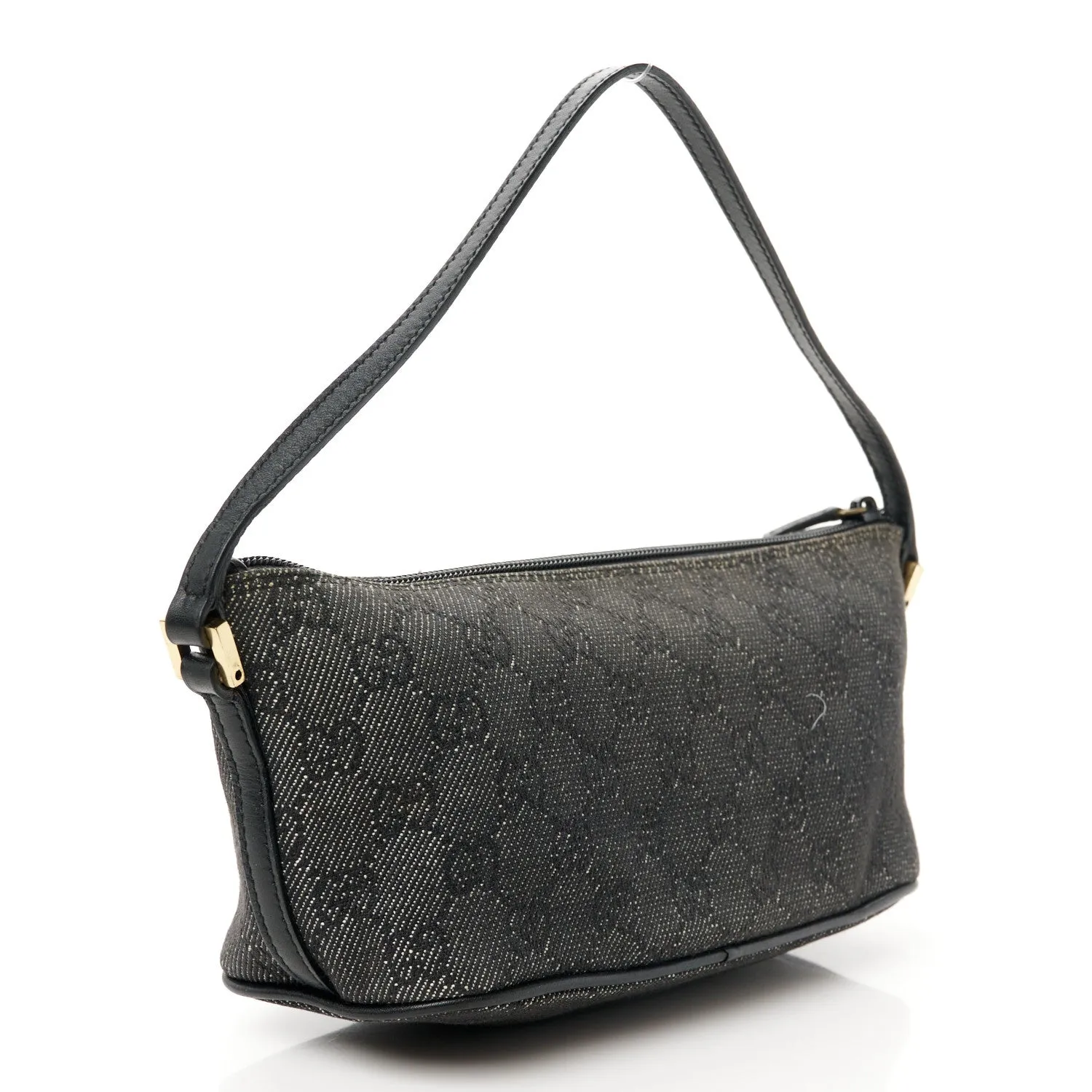 Gucci Denim Boat Pochette Black