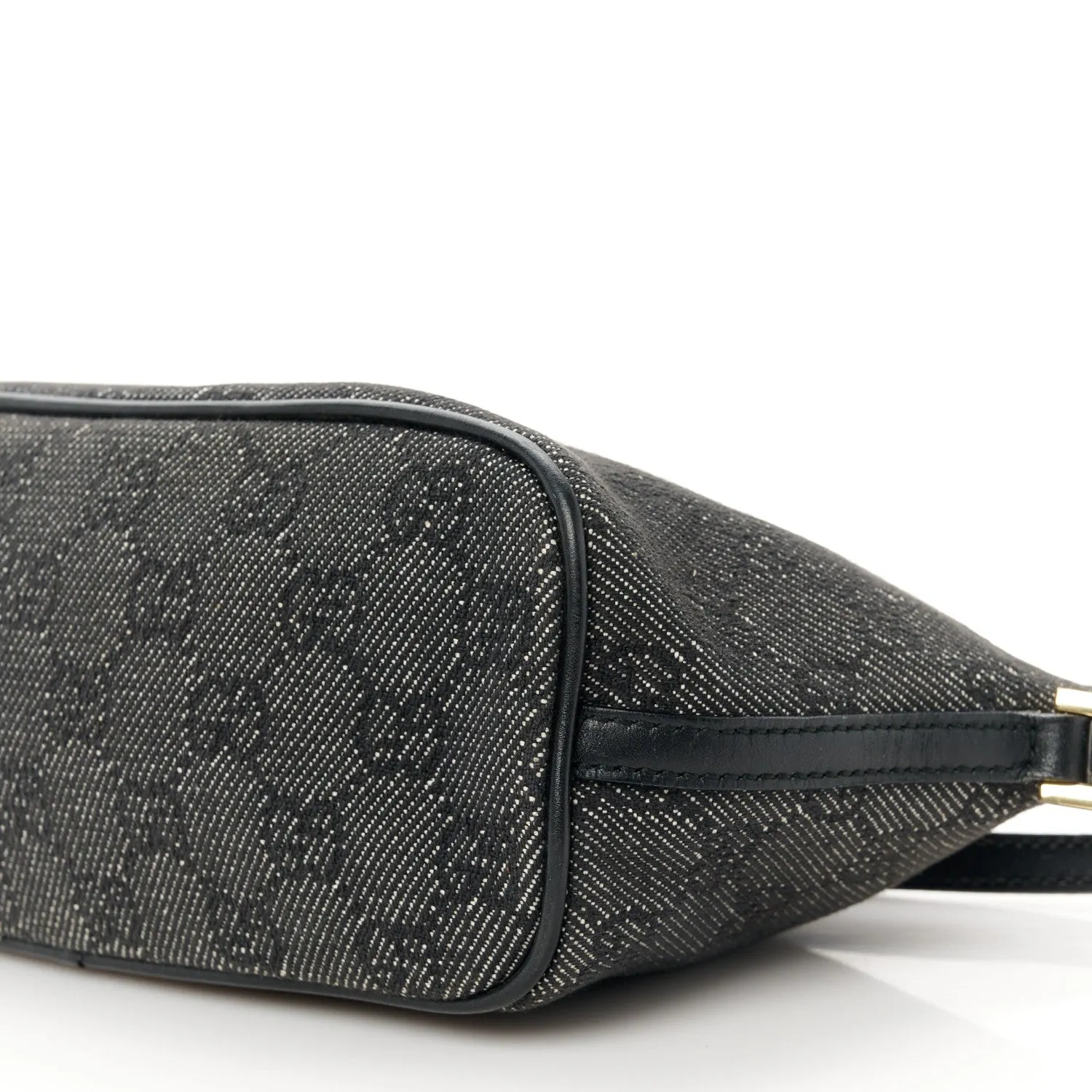 Gucci Denim Boat Pochette Black