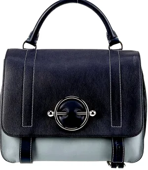 J.W. Anderson UK. Blue/Black Leather Top Handle Bag