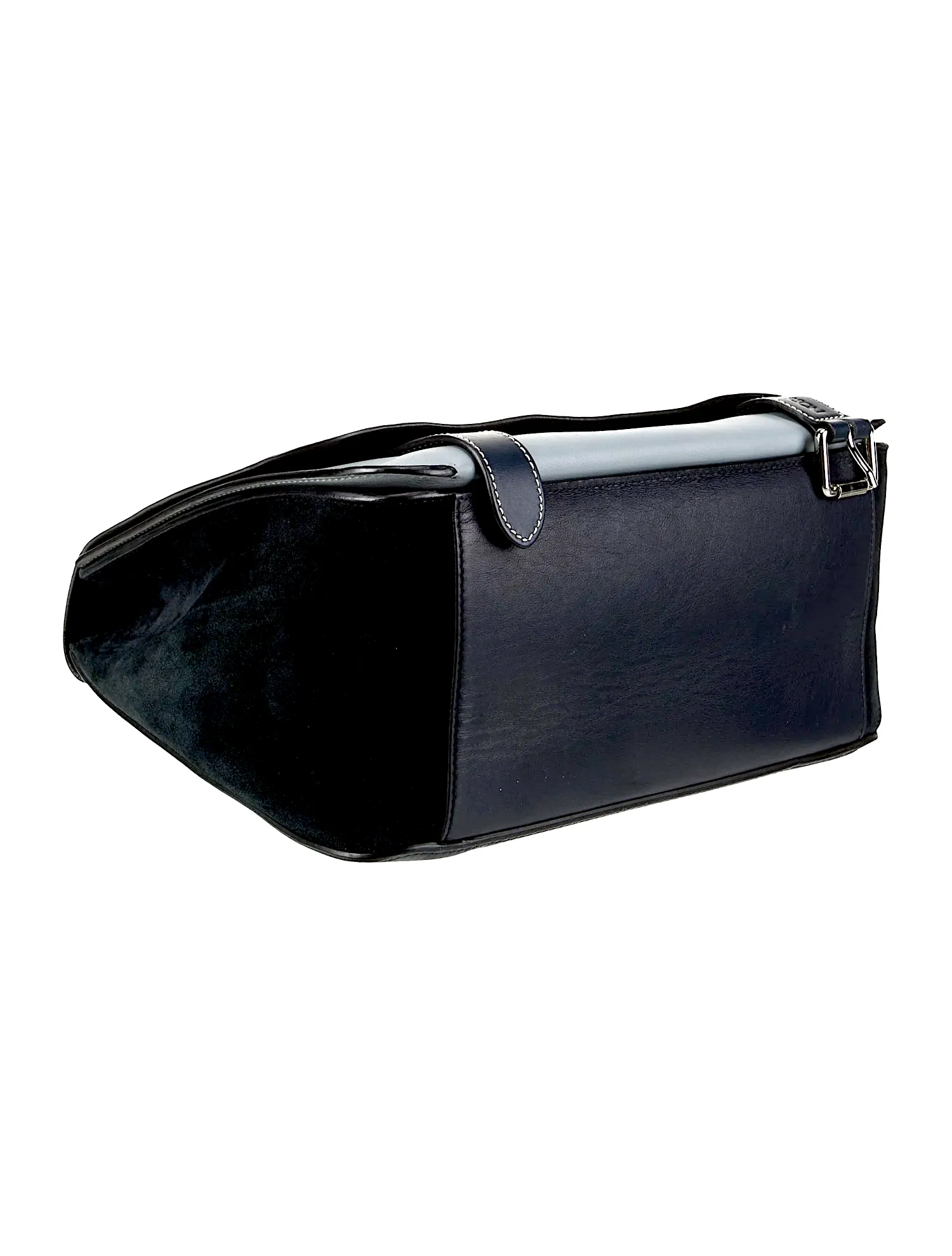 J.W. Anderson UK. Blue/Black Leather Top Handle Bag