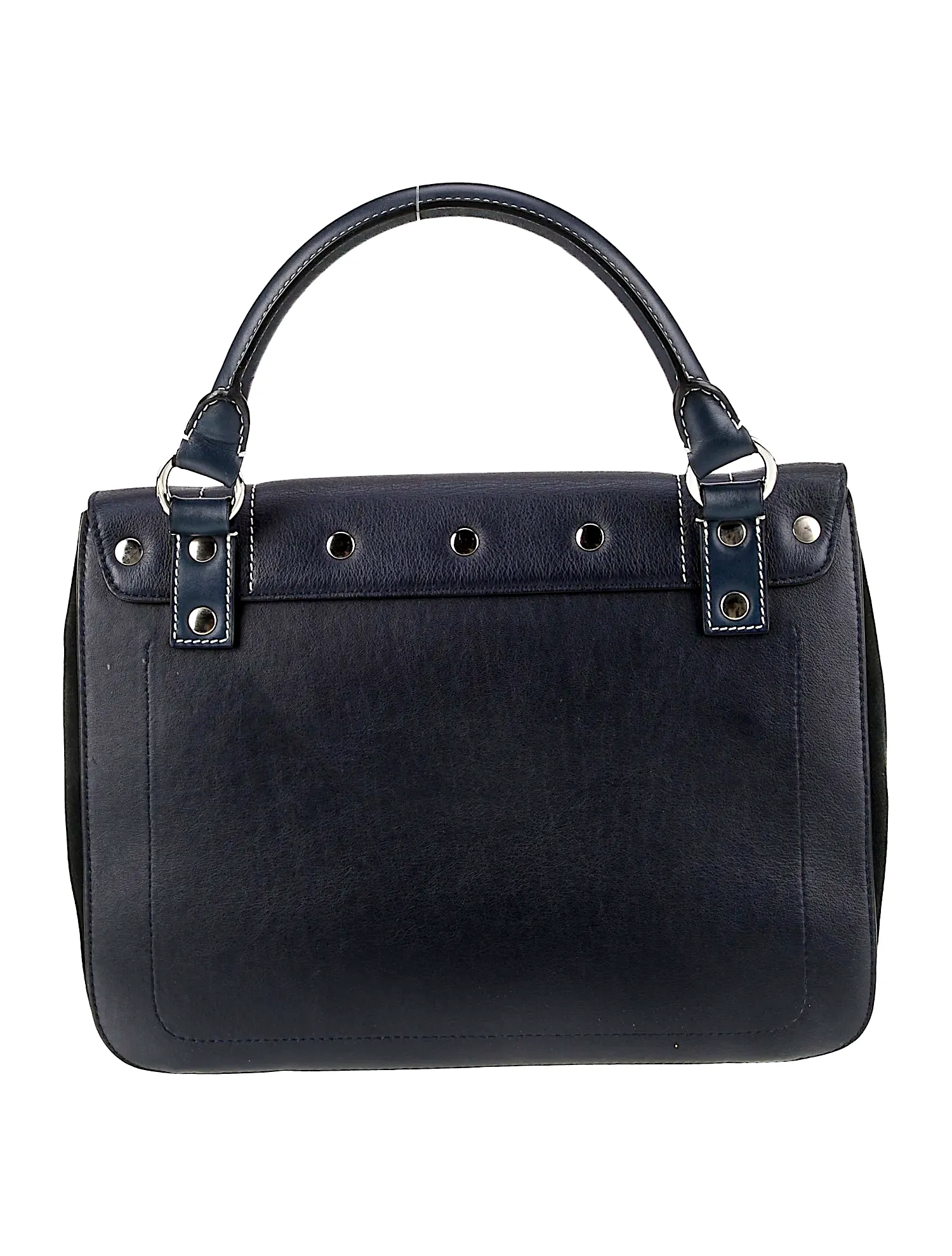 J.W. Anderson UK. Blue/Black Leather Top Handle Bag