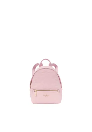 Kate Spade Flower Quilted Nylon Backpack Small In Pink Horiz KK158