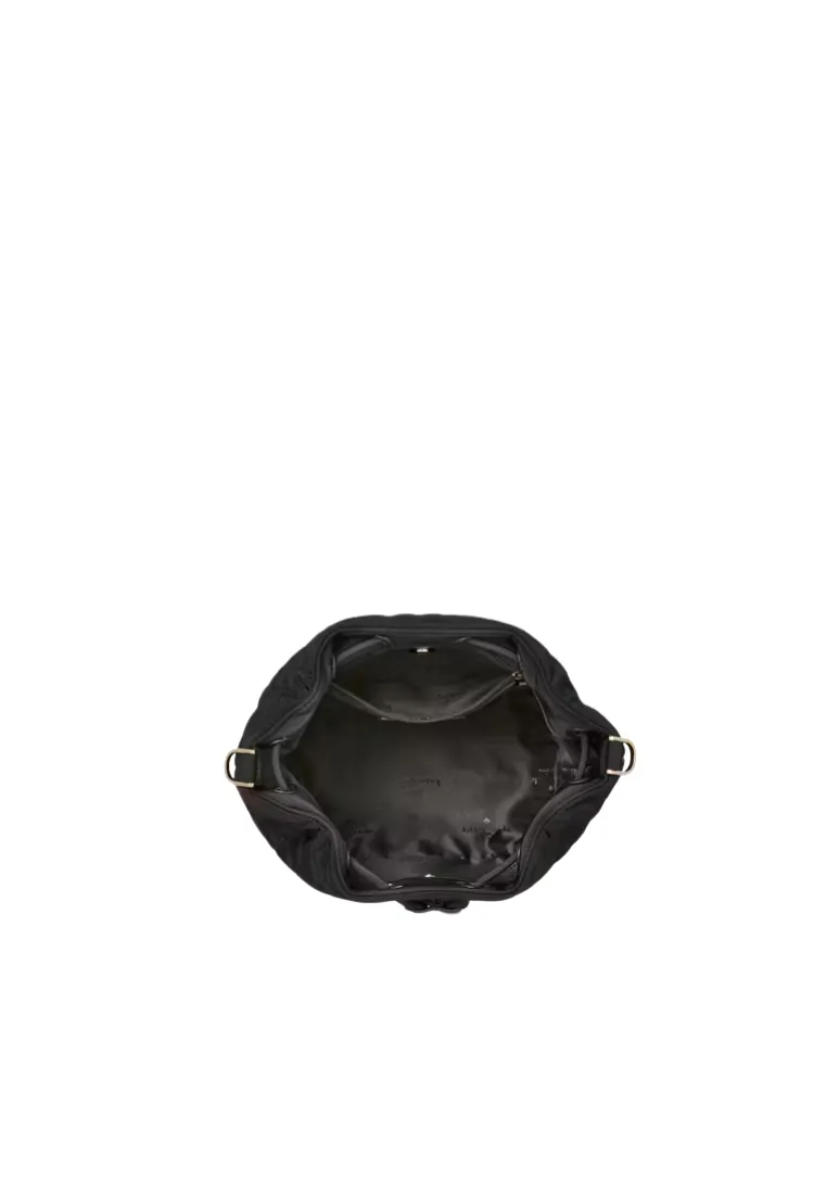 Kate Spade Spade Flower Quilted Bucket Bag In Black KK076