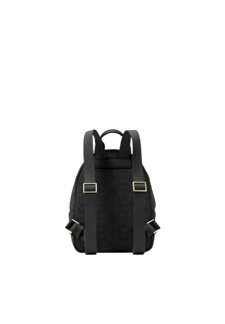 Kate Spade Spade Flower Quilted Nylon Small Backpack In Black KK158