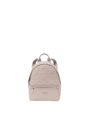 Kate Spade Spade Flower Quilted Nylon Small Backpack In Cozy Grey KK158