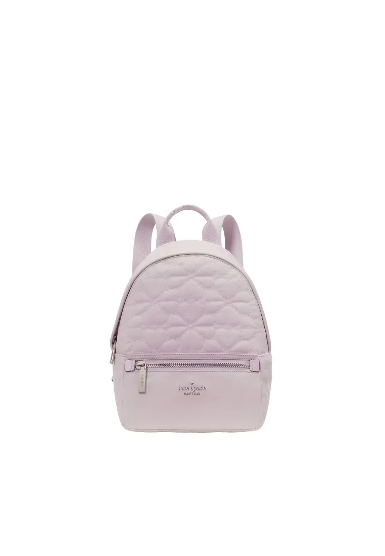 Kate Spade Spade Flower Quilted Small Backpack In Pale Amethyst KK158