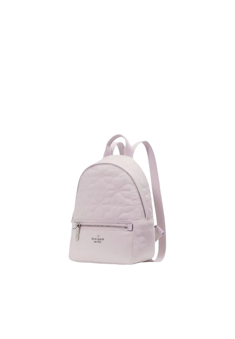 Kate Spade Spade Flower Quilted Small Backpack In Pale Amethyst KK158