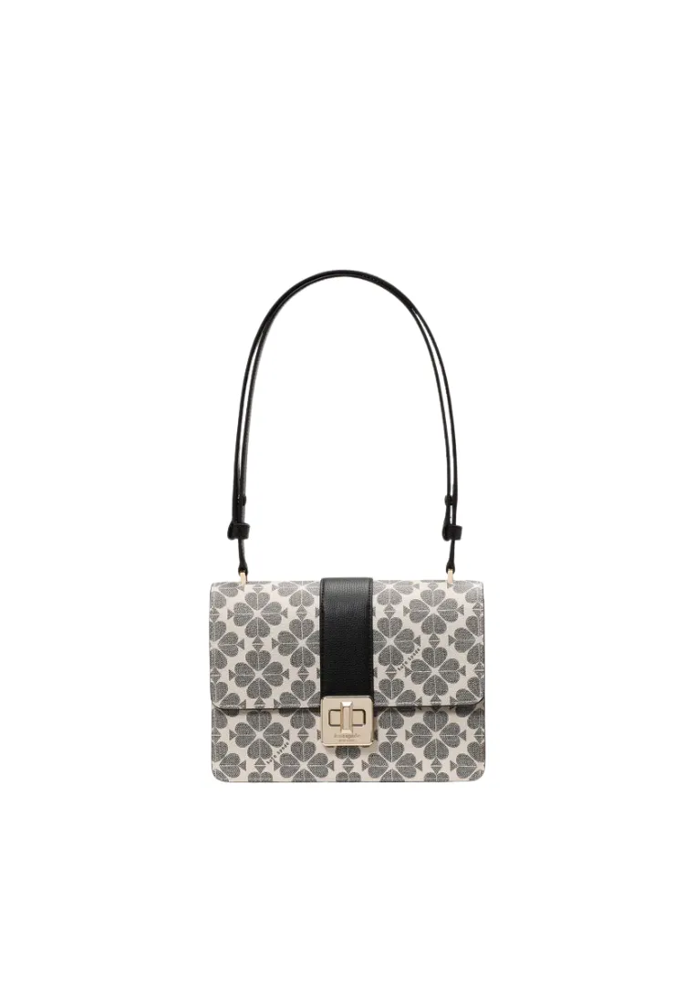 Kate Spade Spade Flower Small Shoulder Bag In Black KK999