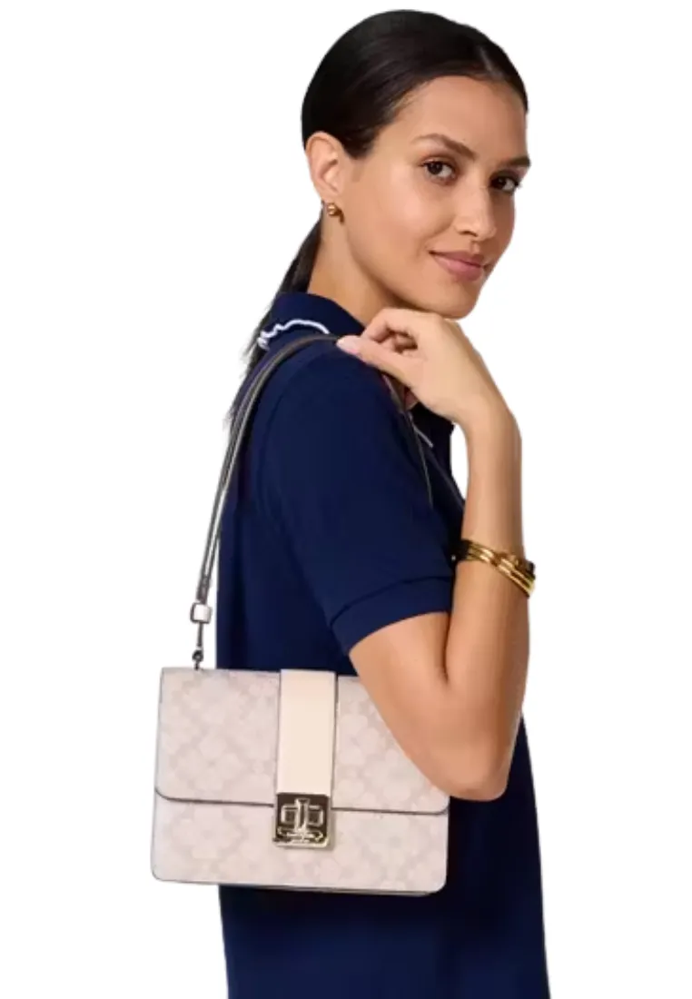 Kate Spade Spade Flower Small Shoulder Bag In Dark Beige KK999
