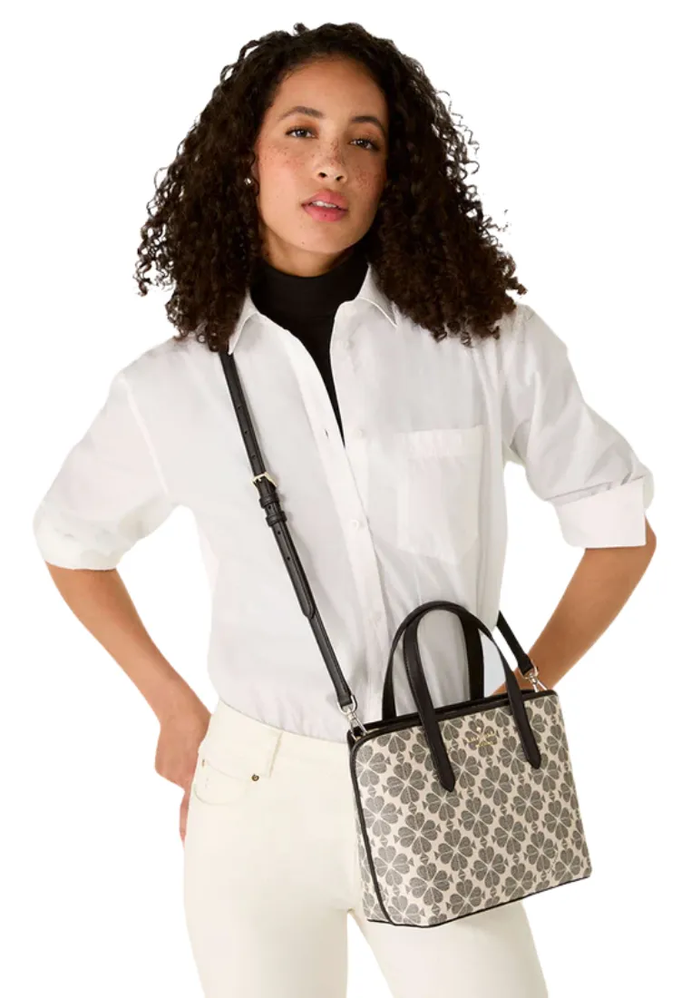 Kate Spade Spade Flower Small Tote Bag In Black KH425