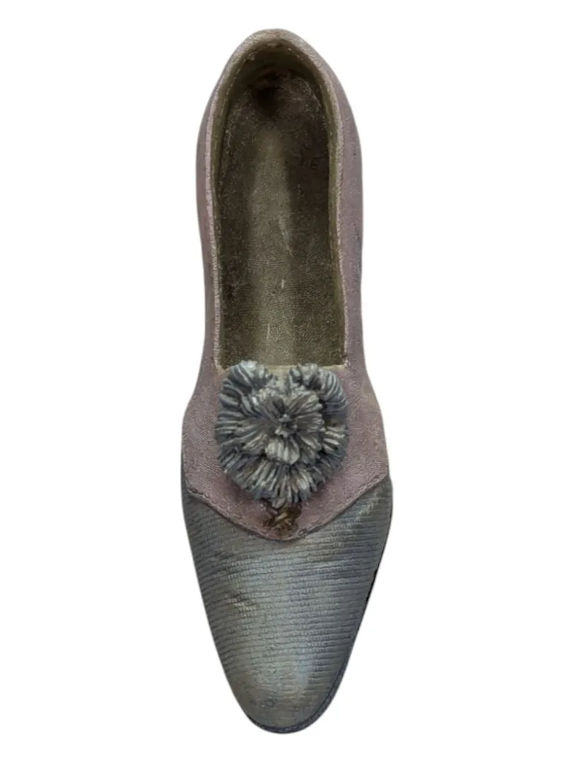 Mini Ceramic Shoe- Purple with Flower