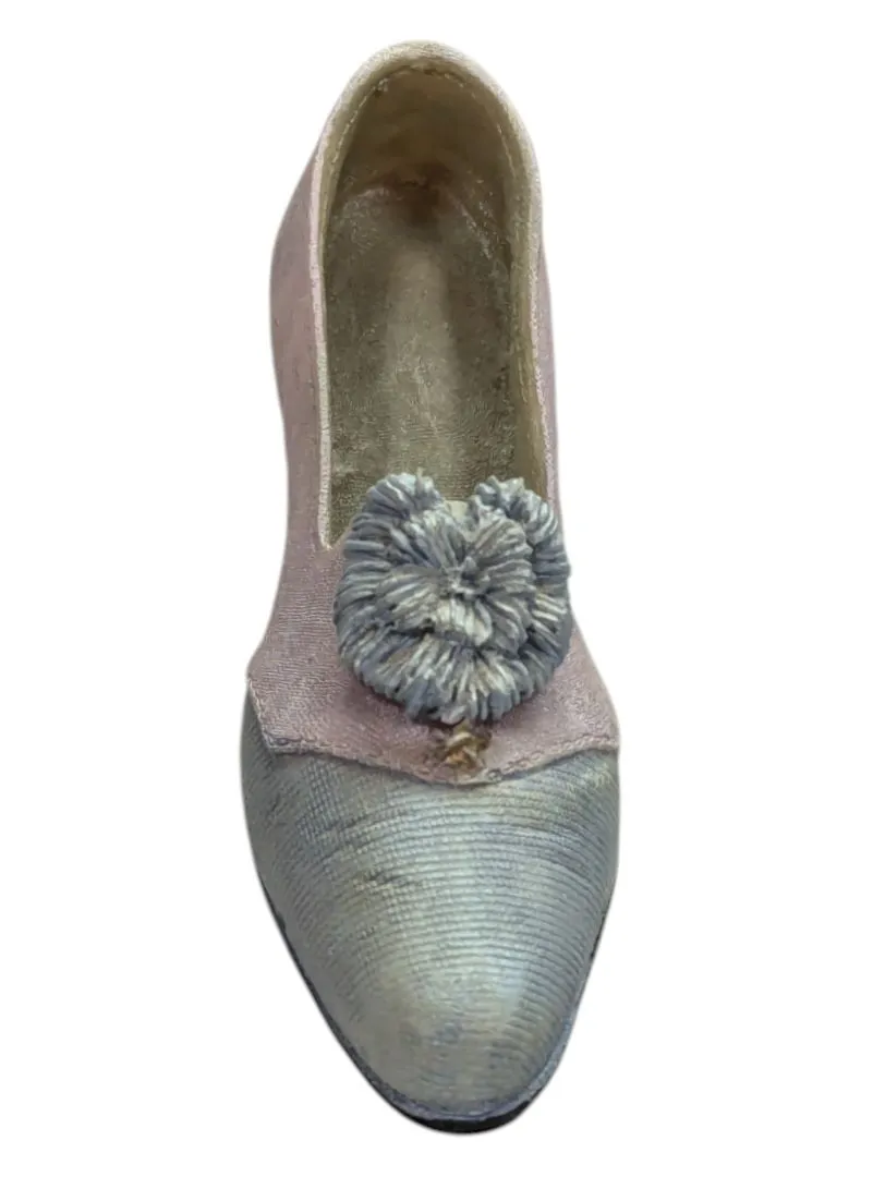 Mini Ceramic Shoe- Purple with Flower