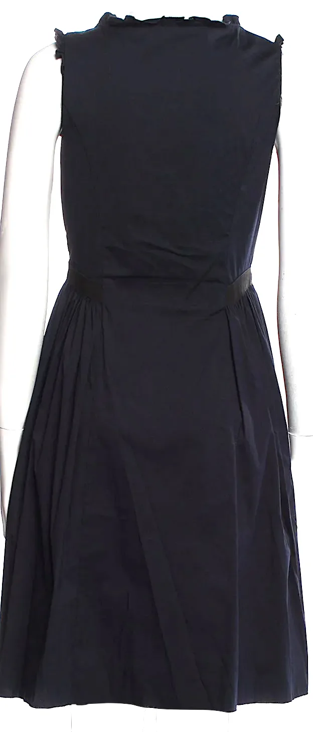Miu Miu Italy. Vintage Black Cotton/Elastane Blend Mini Dress