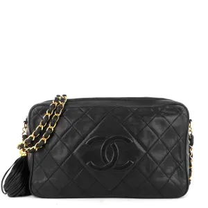 Quilted Lambskin Leather Camera Bag