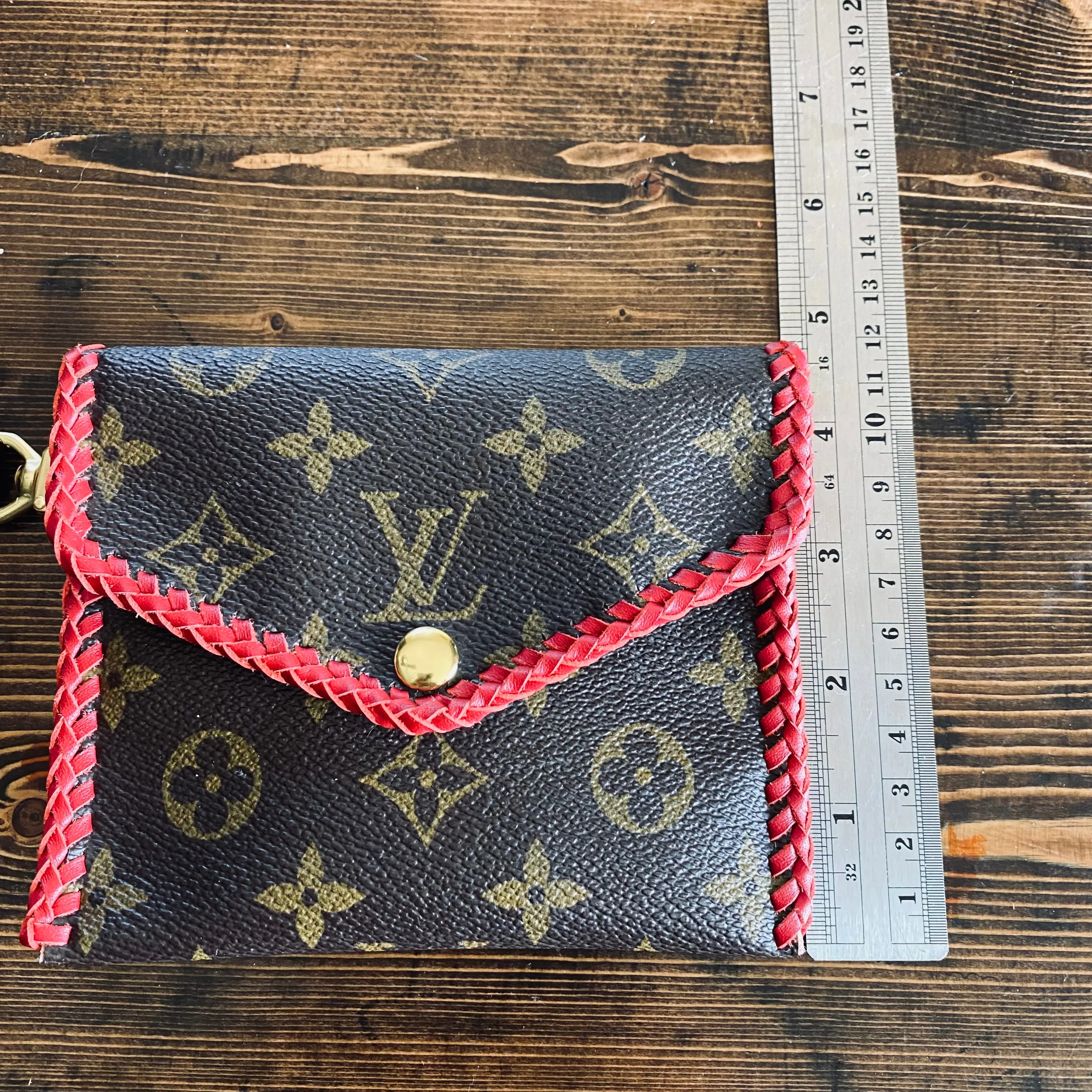 The Cardinal - Red Vintage Card Holder/Wallet/Keychain