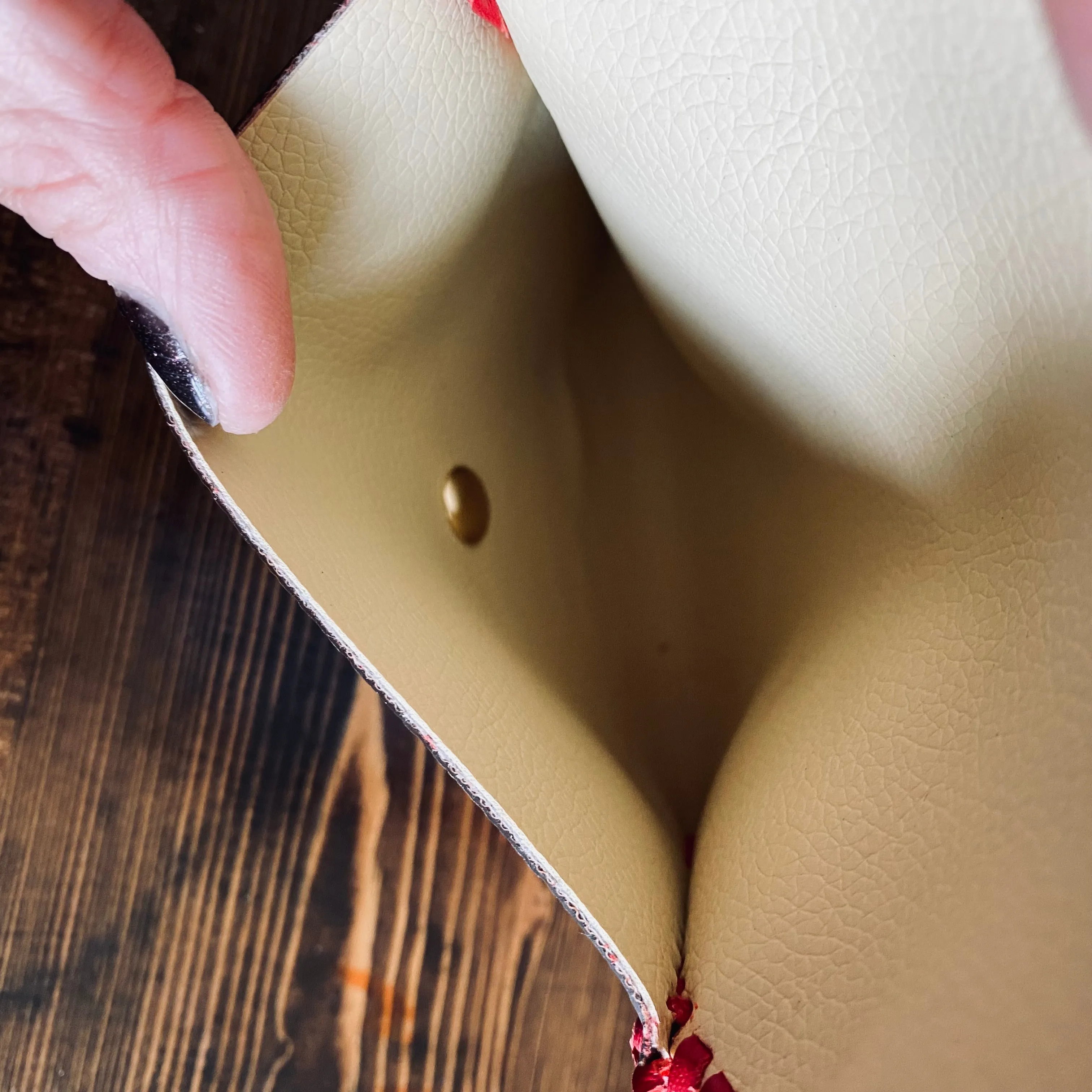 The Cardinal - Red Vintage Card Holder/Wallet/Keychain