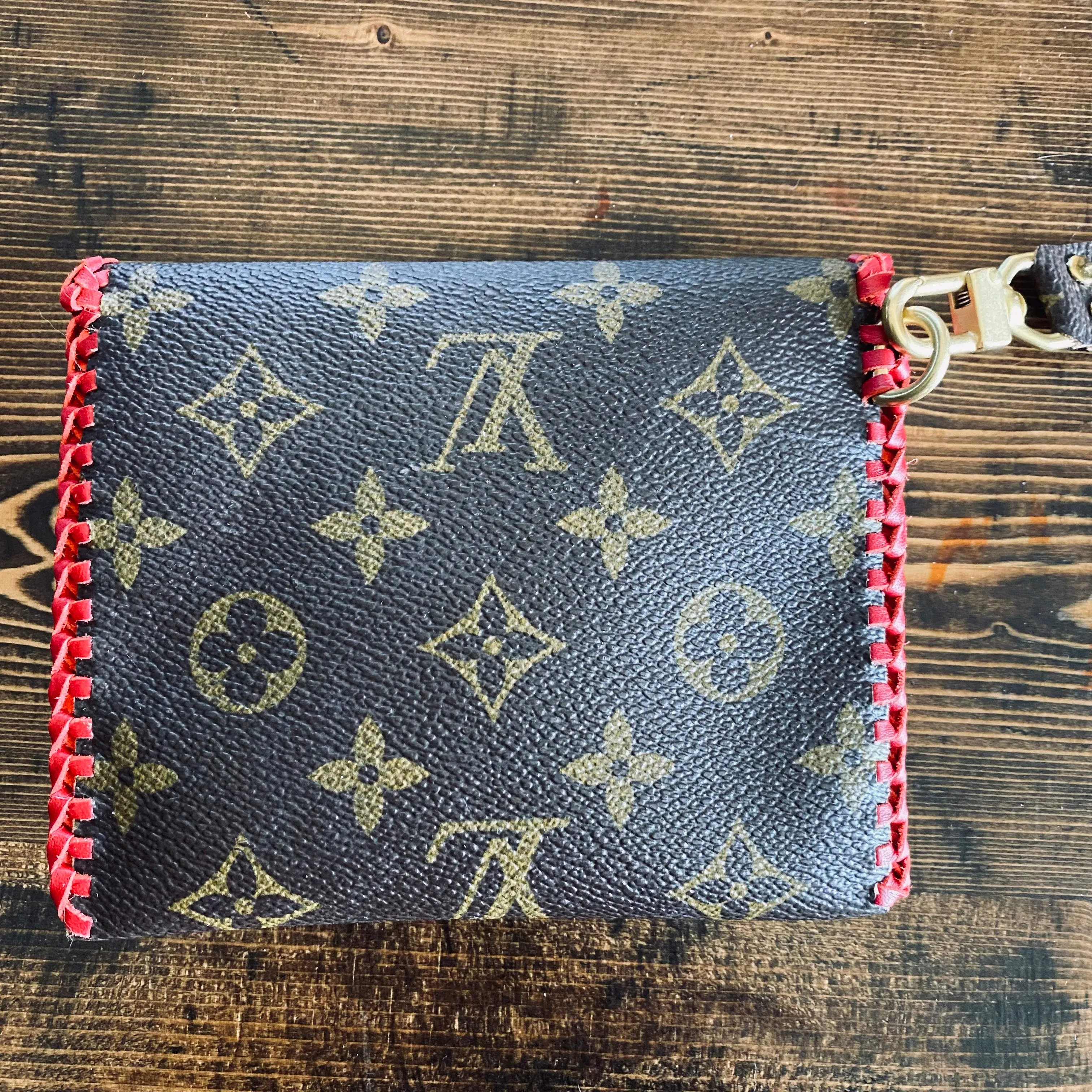 The Cardinal - Red Vintage Card Holder/Wallet/Keychain
