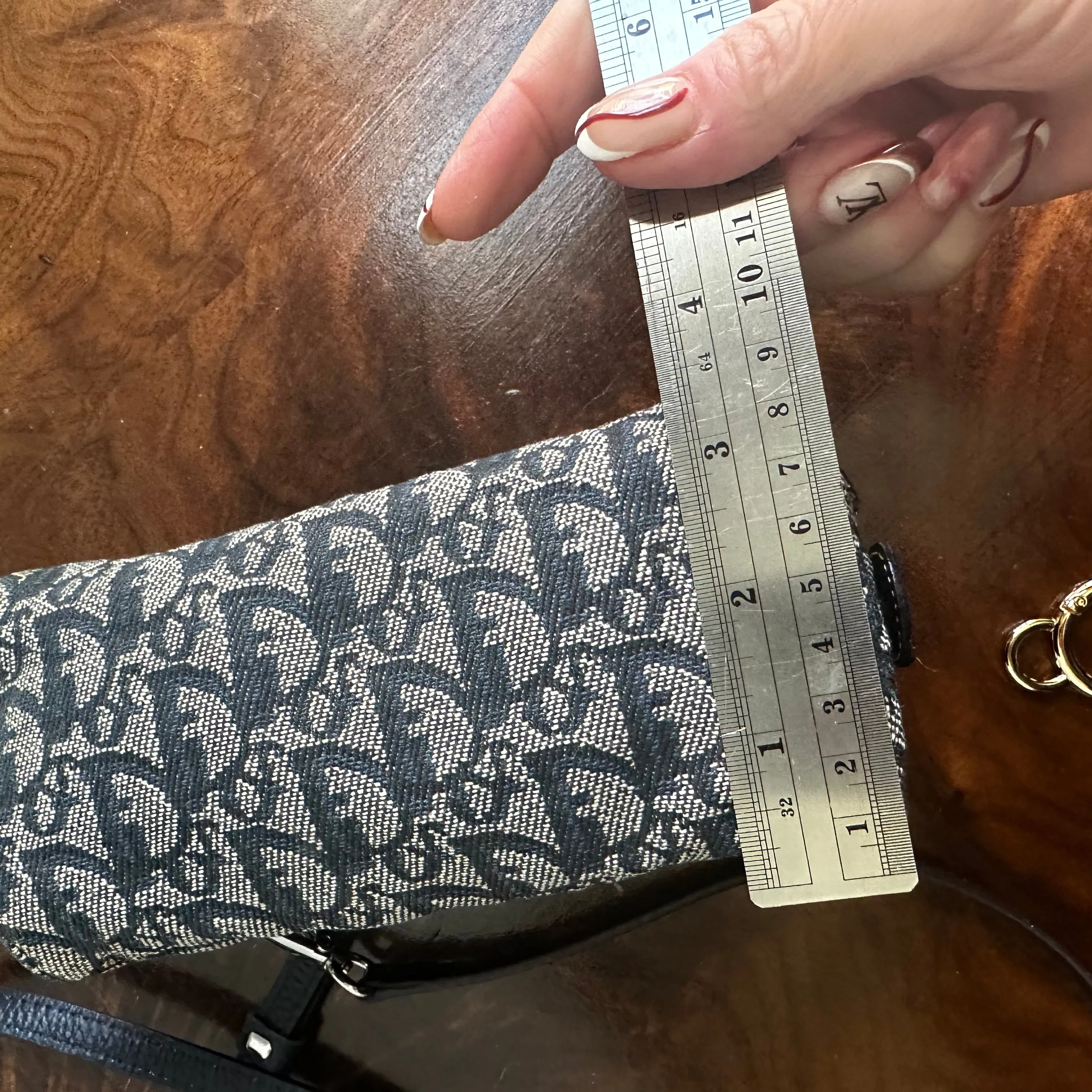 The Junco Crossbody - Vintage Dior Trotter in Navy