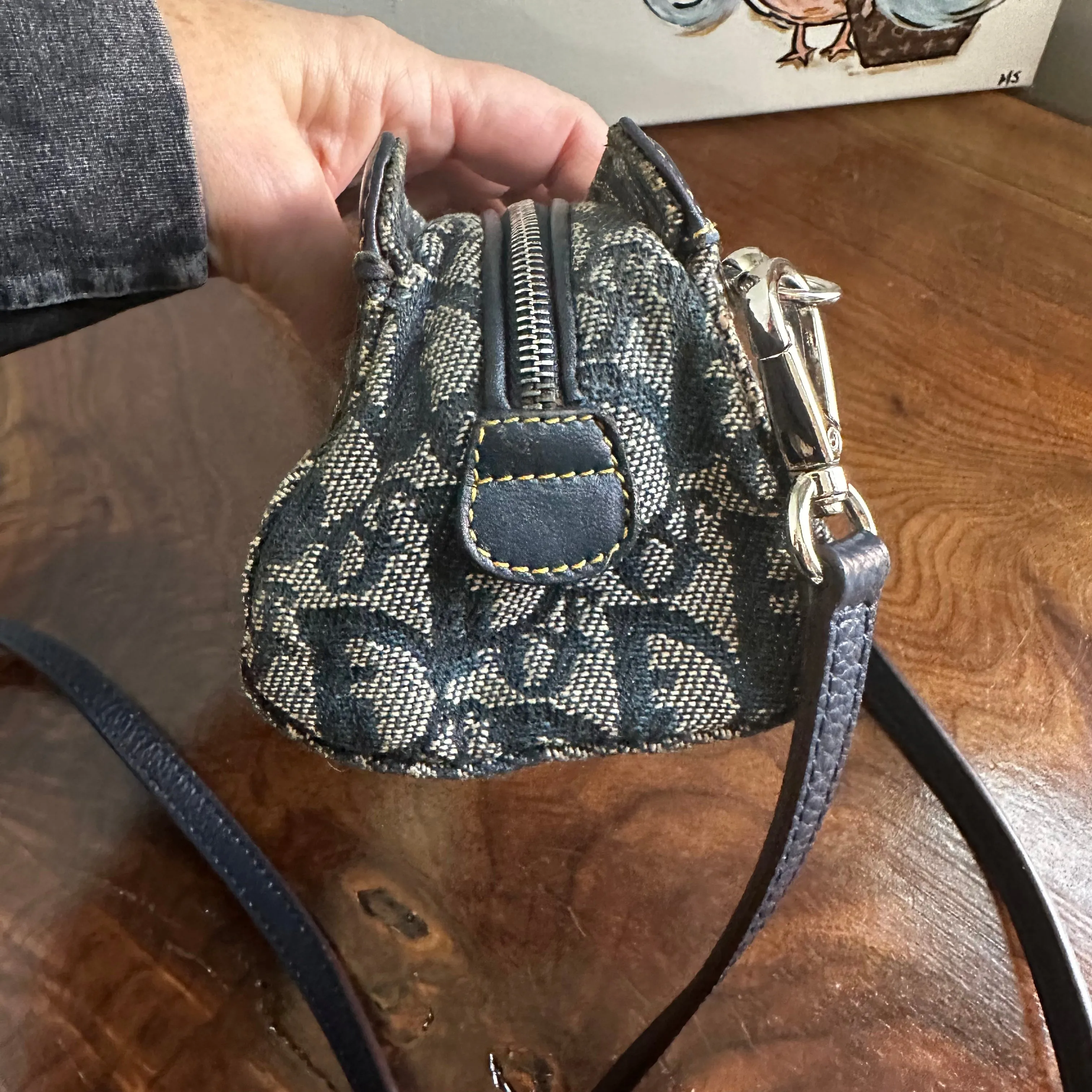 The Junco Crossbody - Vintage Dior Trotter in Navy