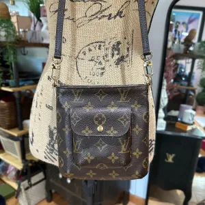 The Junco Crossbody - Vintage Monogram  LV in Dark Brown