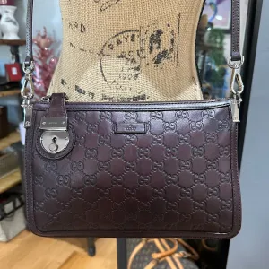 The Junco - Vintage Gucci Guccissima Crossbody Bag in Brown