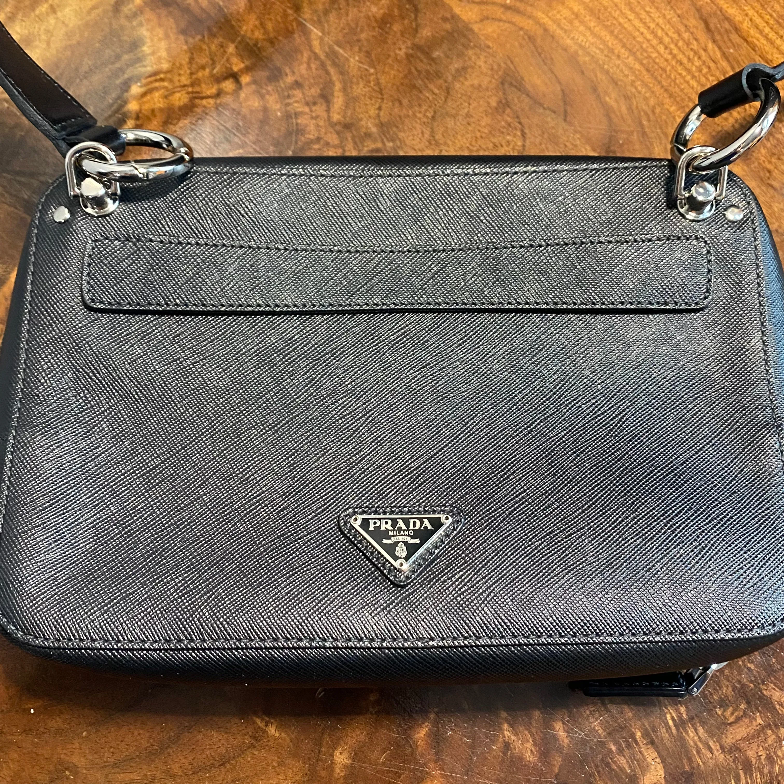The Swan - Vintage Prada Organizer with Studs Crossbody/Wristlet