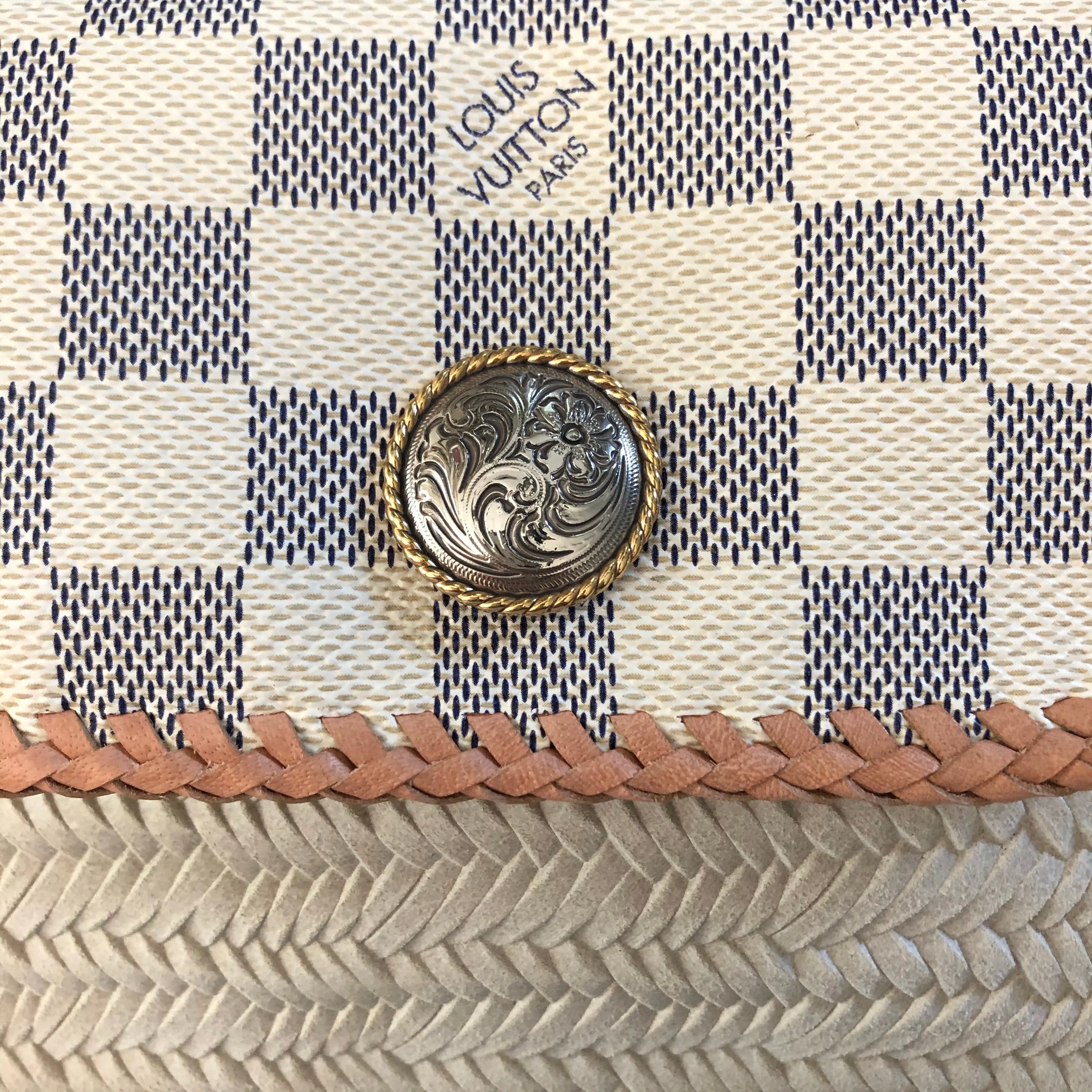 The Wren - Damier and Cream Vintage Wristlet/Crossbody/Clutch