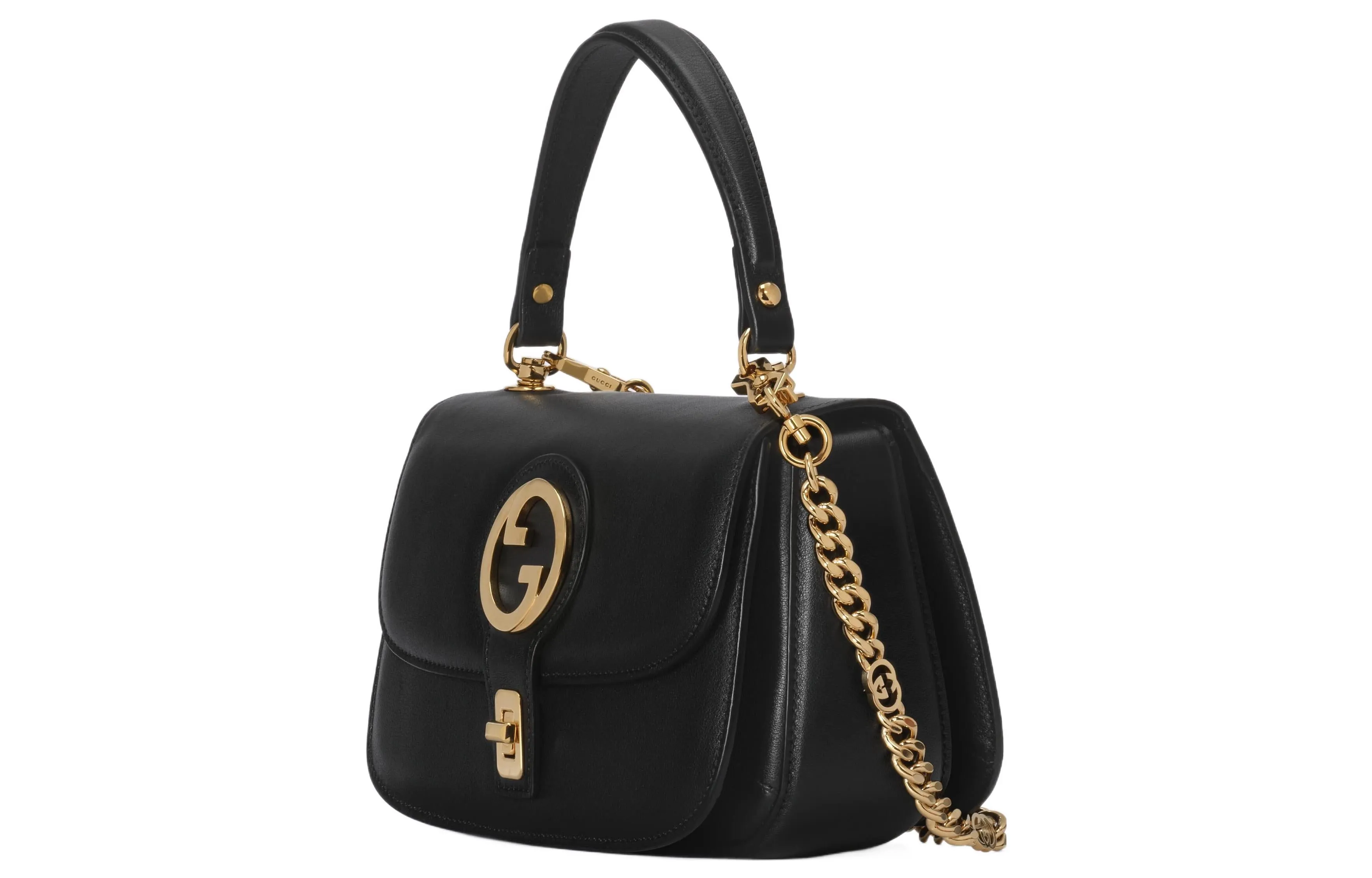 (WMNS) Gucci Blondie Small Top Handle Bag 'Black' 735101-UXX0G-1000